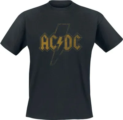 Produktbild von AC/DC T-Shirt Herren Distress Flash schwarz Band-Merch, Bands 100% Baumwolle XXL