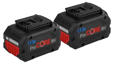 Image de Pack  2 batteries 18 V ProCORE 5.5 Ah - BOSCH