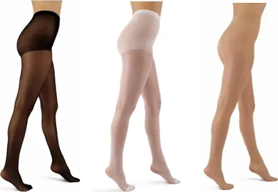 Produktbild von Elegante Strumpfhosen 20 DEN - 3er Pack in Schwarz / Weiß / Beige XL