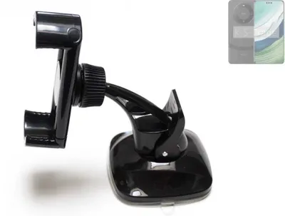 Produktbild von K-S-Trade kompakte Handy-Halterung Windschutzscheibe kompatibel mit Huawei Mate 60  Armaturenbrett schwarz Autohalterung KFZ Halter Scheiben-Halterung