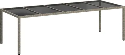 Produktbild von vidaXL Gartentisch Grau 250 x 100 x 75 cm Poly-Rattan