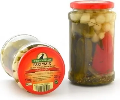 Produktbild von Partymix - Gemüse süss-sauer eingelegt - von Spreewald-Rabe (800 ml Glas)