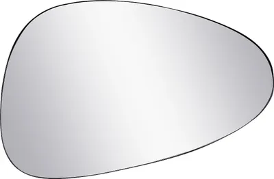 Produktbild von Organischer Spiegel aus Metall - 72 x 35 cm - Schwarz - MANAROLA