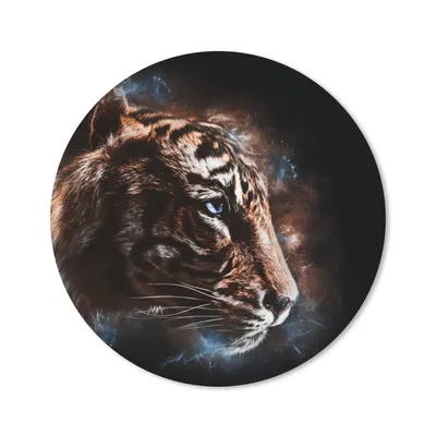 Produktbild von MuchoWow® Mauspad Mousepad Tiger - Tiere - Orange 20x20 cm - Mousepads - Maus Mat - Pad - Mausunterlage - Schreibtischmatte