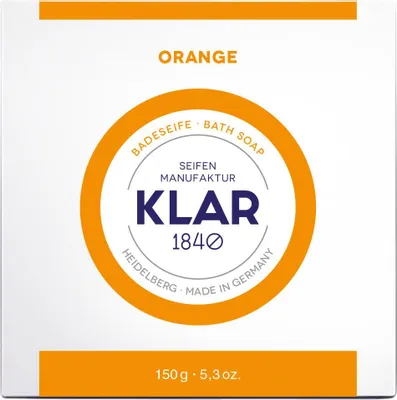Immagine prodotto di Klar Seifen Badeseife Orange 150g, Cosmos zertifiziert, palmölfrei
