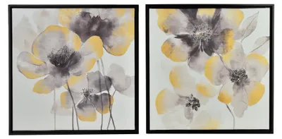 Produktbild von Wandbild-Set Leinwand Inga INGA 40x40 cm Schwarz/Gold 2 Stück
