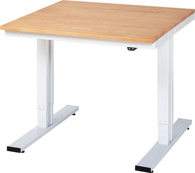 Produktbild von RAU Werktisch 1000x1000x720-1120mm elektrisch B-Platte 25mm l.gr