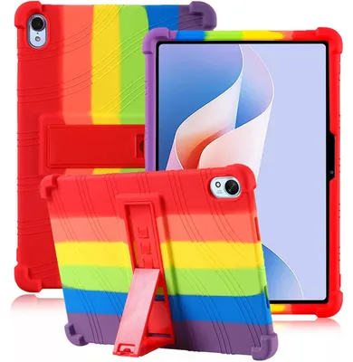 Image de Étui de protection pour tablette Huawei MatePad 11.5 S 2024, en silicone souple et résistant aux chocs, avec support intégré, de couleur vive