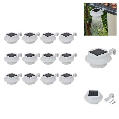 Immagine prodotto di vidaXL Luci solari da esterno per recinzione 12 pz. LED bianco - Illuminazione esterna