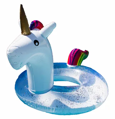 Produktbild von Aufblasbarer Schwimmreifen / Schwimmring "Glitzer Einhorn" Pool toy 80cm