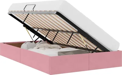 Immagine prodotto di vidaXL Letto a panca con contenitore Rosa 120 x 200 cm in velluto