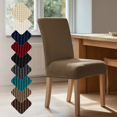 Stuhlbezüge 45x45x60 cm Braun 2 Stück elastisch