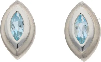 Produktbild von JuwelmaLux Ohrstecker 925/000 Sterling Silber mit Blautopas JL30-06-2262