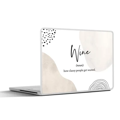 Obrázek produktu pro Nálepka na notebook - 10,1 palce - Přísloví - Víno - Slovník - Citáty - Wine definition