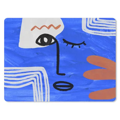 Produktbild von MuchoWow® Mauspad Mousepad Porträt - Blau - Abstrakt 23x19 cm - Mousepads - Maus Mat - Pad - Mausunterlage - Schreibtischunterlage - Mauspad