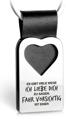 Produktbild von Leerhart-Sleutelhanger mit Gravur - Geluksbrenger für dein Liebsten - Rijd voorzichtig Motivhänger