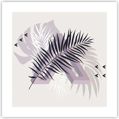 Produktbild von Poster - Poster ohne Rahmen - Grafiken Blatt Buntstift - 40x40 cm - Wand Bild - Wanddeko - Wandbilder - Kunstposter - Wandposter - Bilder - Kunstdruck - Wanddekoration - Wandbild - P2XAC40x40-4455