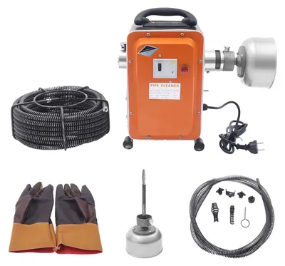 Image de Déboucheur de canalisations - Nettoyeur de tuyaux - Enlève les obstructions - Flexible de 20 mètres - Moteur de 750W