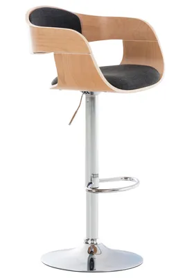 Produktbild von CLP Barhocker Kingston Stoff drehbar und stufenlos verstellbar natur/dunkelgrau