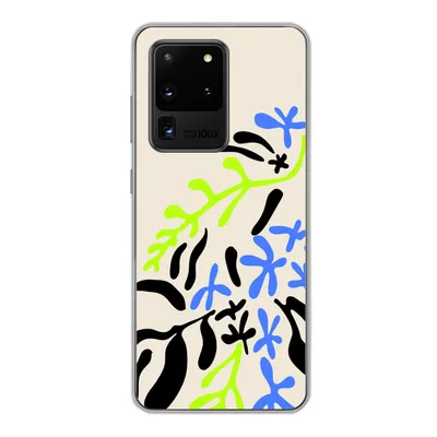 Produktbild von MuchoWow® Handyhülle Schutzhülle Hülle für Samsung Galaxy S20 Ultra Blatt - Abstrakt - Muster Silikon Softcase Handy Hülle - Karteninhaber