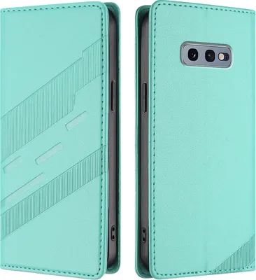 Obrázek produktu pro Pouzdro pro Samsung Galaxy S10E,Polyuretankožené peněženkové pouzdro s přihrádkou na karty a funkcí stojánku Türkis