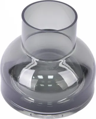 Image de Vase décoratif polyvalent pour des accents élégants - en verre anthracite 18 cm