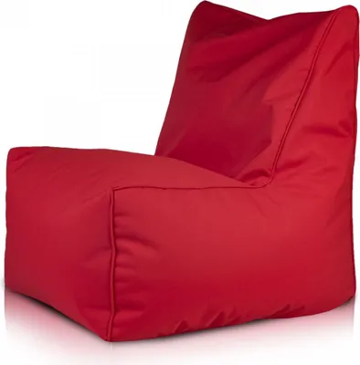 Produktbild von Ecopuf Solid Outdoor Sitzsack wasserfest für Garten, Balkon & Terrasse, Farbe: Rot