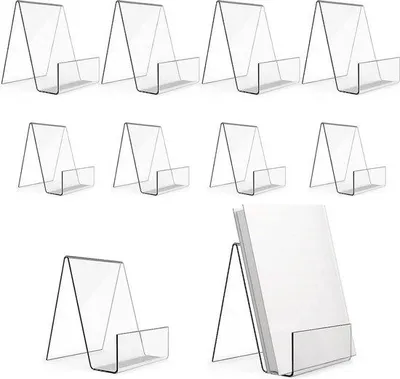 Produktbild von Famanu Bücherständer Set aus 10 Acryl-Ständern - Transparent