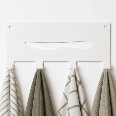 Produktbild von Handtuchhaken Küche Wandhaken Haken Hakenleiste Küchenutensilien Wand Halterung