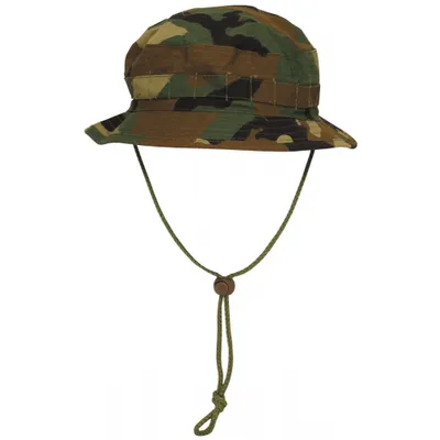Produktbild von MFH Brit. Buschhut, mit Kinnband, SF Boonie, Rip Stop, woodland
