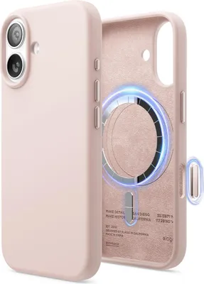 Immagine prodotto di Custodia per cellulare ELAGO per iPhone 17, Custodia morbida in silicone Magsafe, rosa chiaro