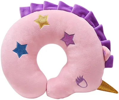 Produktbild von Reisekissen Kinder Nackenkissen Süß Reisen Nackenhörnchen Waschbar Kopfstütze Nackenstütze für Babyschale Autositz