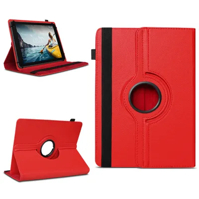 Produktbild von Tablet Tasche für Blackview Tab 90 Hülle Schutzhülle Case 360 Grad Drehbar CoverFarben:Rot