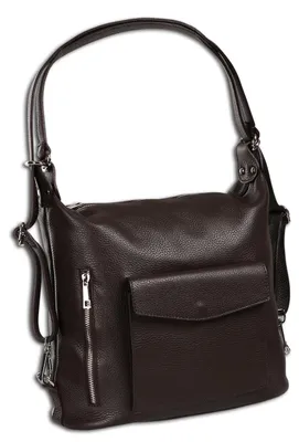 Produktbild von Toscanto dunkelbraunfarbene Schultertasche, Cityrucksack groß 38x32x14cm ORT103RN6
