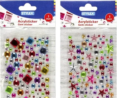 Produktbild von Stylex 46469 Acrylsticker 1 Blatt  - verschiedene Formen und Farben