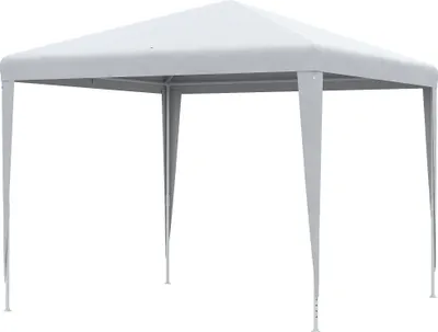 Produktbild von Winterfester Gartenpavillon 2,7x2,7m Rechteckig, Wasserdicht, Stabil, Weiß - Ideal für Garten, Camping und Feste
