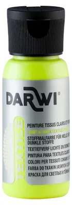 Produktbild von Darwi 4x DARWI Stoffmalfarbe, Flasche 50ml, Neongelb - Neongelb DA0100050723C