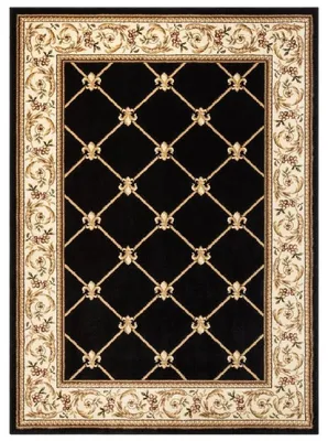 Produktbild von Casa Padrino Luxus Barock Wohnzimmer Teppich Schwarz - Verschiedene Größen
