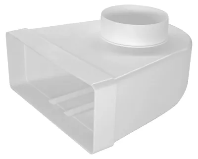 Produktbild von Europlast KLD29-100 – Übergangsbogen aus Kunststoff, 220x90mm, Ø100mm