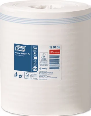 Produktbild von Tork 120155 Standard Papierwischtücher Universal M2 1-lagig | Karton (6 Rollen)
