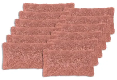 Image de vidaXL, housses de coussin, 12 pièces, HEERLEN, rose, 40 x 80 cm, en polaire