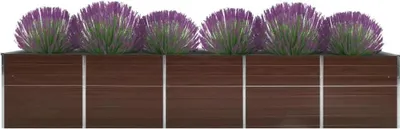 Obrázek produktu pro vidaXL Zahradní zvýšený záhon z pozinkované oceli 400x80x45 cm hnědý