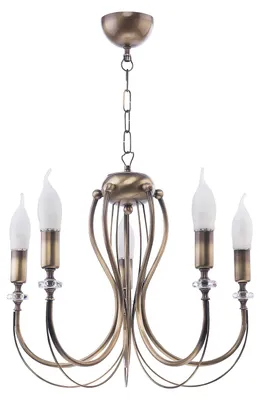 Obrázek produktu pro Lustr MELANI, starozlatý, 5xE14x15W, kov, rozměry: 68x48x48 cm, IP20, Jupiter