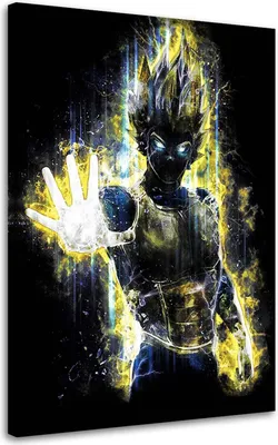 Produktbild von Leinwandbild vegeta der anime-held 60x90 cm Feeby farbe wandbild bereit zum aufhängen