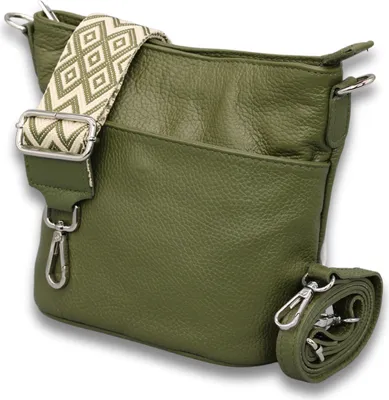 Produktbild von Adel Bags Lina Schultertasche Leder, Umhängetasche für Damen, Khaki