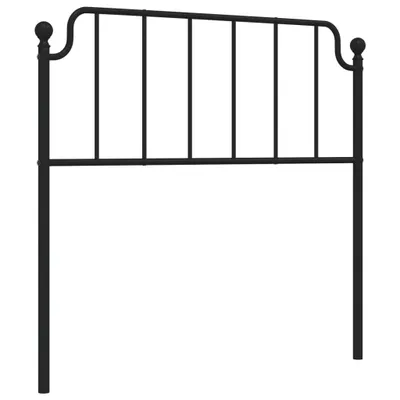 Image de vidaXL Tête de lit de rechange en métal noir 100 cm