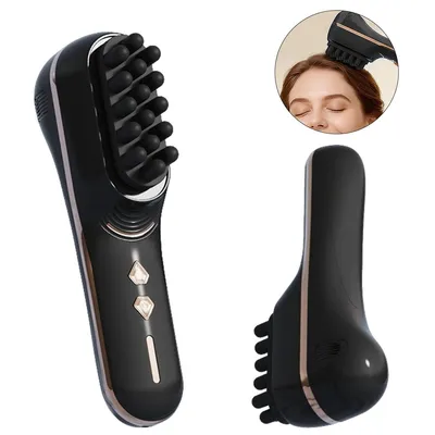 Produktbild von Elektrisches Kopfmassagegerät und Haarbürste, Kopfhautmassagebürste mit 5 Intensitätsstufen und horizontaler Vibration