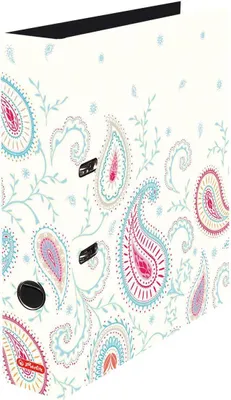 Produktbild von Herlitz Ordner maX.file A4 Paisley White Innenspiegel sw Rückenbreite 8 cm