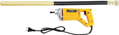 Produktbild von Betonrüttler - Handgerät, netzbetrieben - Leistung 800 W - EU-Stecker 220 V - Welle 1 m - Drehzahl 5600 U/min - Reiner Kupfermotor - Gelb