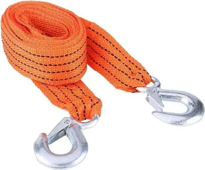Imagen del producto de Cables de conexión s con mosquetón - Cinta para reparación de automóviles - Cinta para reparación de vehículos - Alta resistencia, 3 toneladas - 4 metros - Naranja
